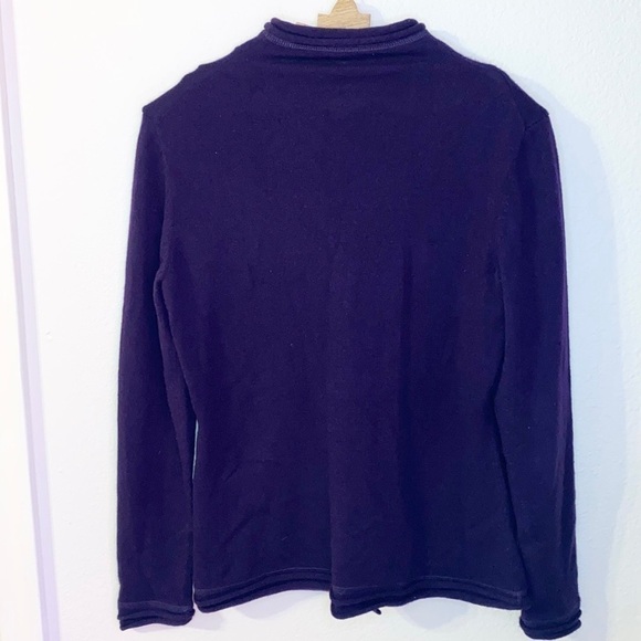 LAFAYETTE 148 Cashmere Knit Pleated Button Sweater - Picture 4 of 6